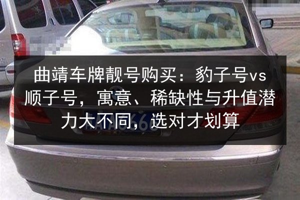 曲靖车牌靓号购买:豹子号vs顺子号,寓意、稀缺性与升值潜力大不同,选对才划算 第1张 曲靖车牌靓号购买:豹子号vs顺子号,寓意、稀缺性与升值潜力大不同,选对才划算 第1张