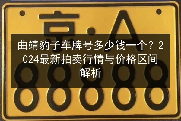 曲靖豹子车牌号多少钱一个？2024最新拍卖行情与价格区间解析 第2张