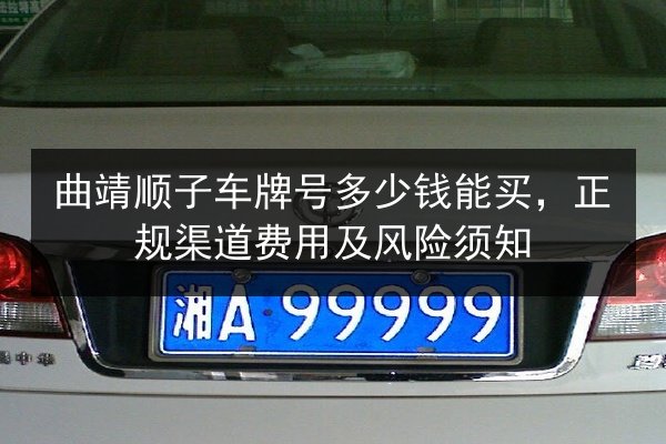 曲靖顺子车牌号多少钱能买，正规渠道费用及风险须知