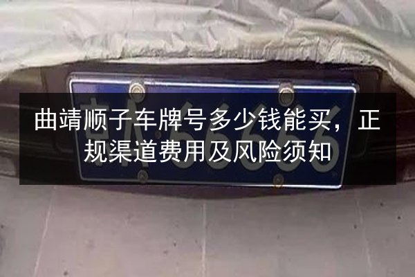 曲靖顺子车牌号多少钱能买，正规渠道费用及风险须知 第2张