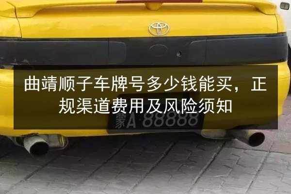 曲靖顺子车牌号多少钱能买，正规渠道费用及风险须知 第3张
