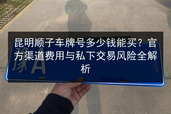 昆明顺子车牌号多少钱能买？官方渠道费用与私下交易风险全解析 第2张