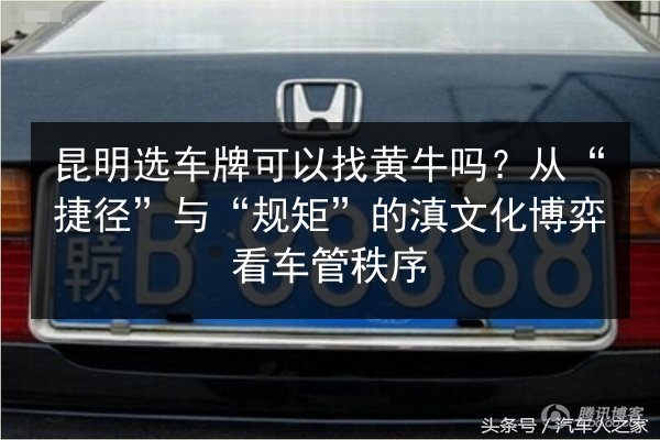 昆明选车牌可以找黄牛吗？从“捷径”与“规矩”的滇文化博弈看车管秩序 第3张