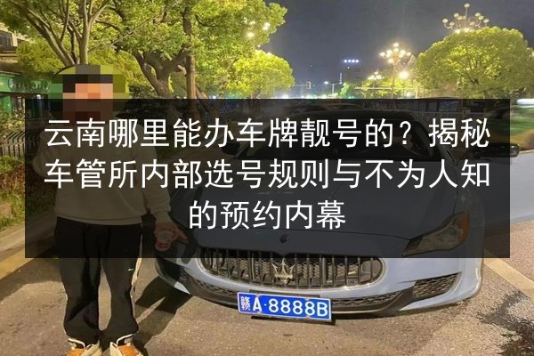云南哪里能办车牌靓号的？揭秘车管所内部选号规则与不为人知的预约内幕 第2张