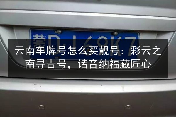 云南车牌号怎么买靓号：彩云之南寻吉号，谐音纳福藏匠心 第3张