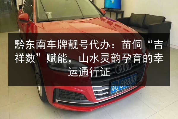 黔东南车牌靓号代办：苗侗“吉祥数”赋能，山水灵韵孕育的幸运通行证 第3张