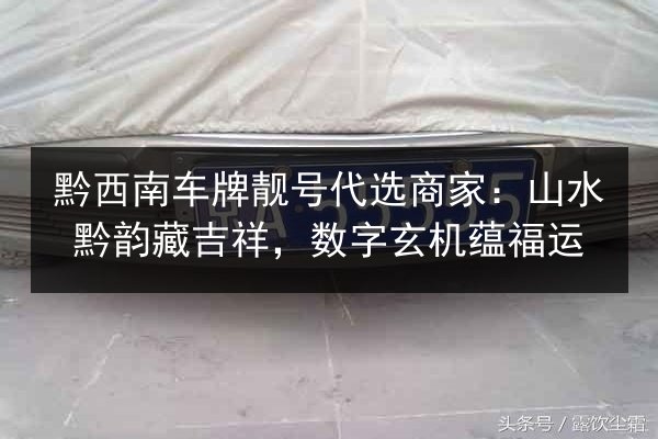 黔西南车牌靓号代选商家:山水黔韵藏吉祥,数字玄机蕴福运 第2张 黔西南车牌靓号代选商家:山水黔韵藏吉祥,数字玄机蕴福运 第2张