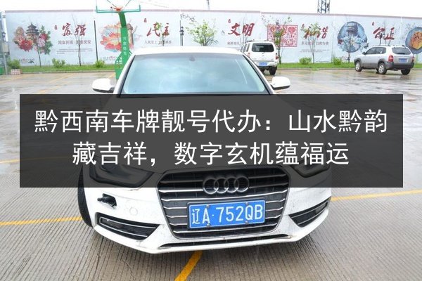 黔西南车牌靓号代办：山水黔韵藏吉祥，数字玄机蕴福运 第2张