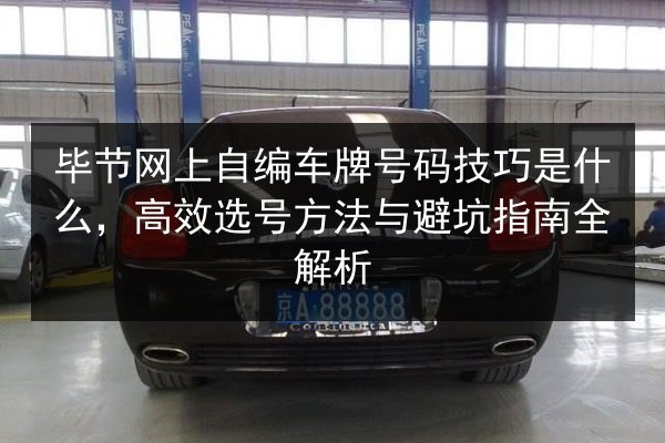 毕节网上自编车牌号码技巧是什么,高效选号方法与避坑指南全解析 第2张 毕节网上自编车牌号码技巧是什么,高效选号方法与避坑指南全解析 第2张