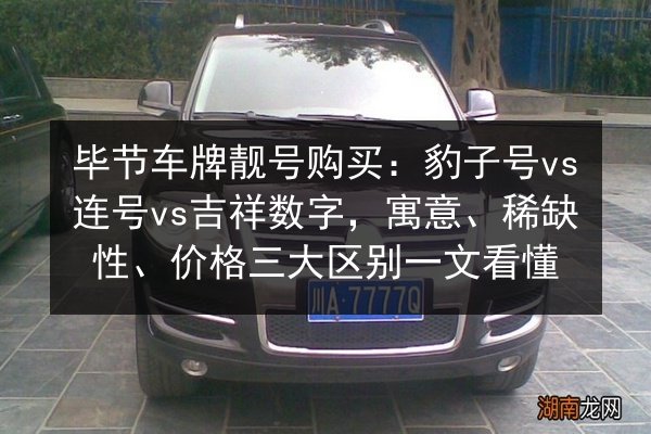 毕节车牌靓号购买：豹子号vs连号vs吉祥数字，寓意、稀缺性、价格三大区别一文看懂 第3张