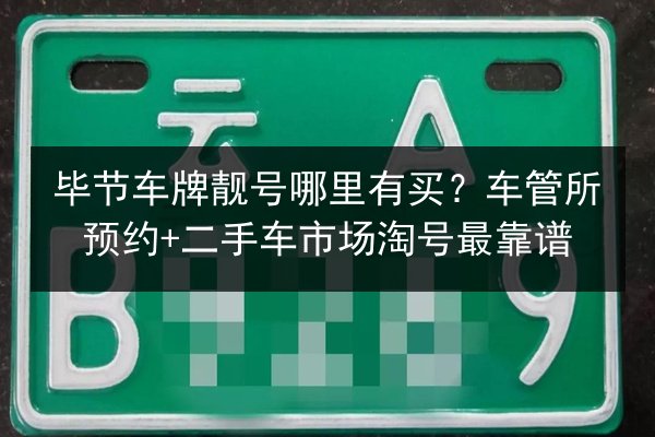 毕节车牌靓号哪里有买？车管所预约+二手车市场淘号最靠谱 第3张