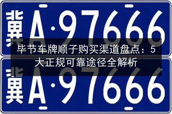 毕节车牌顺子购买渠道盘点:5大正规可靠途径全解析 第2张 毕节车牌顺子购买渠道盘点:5大正规可靠途径全解析 第2张