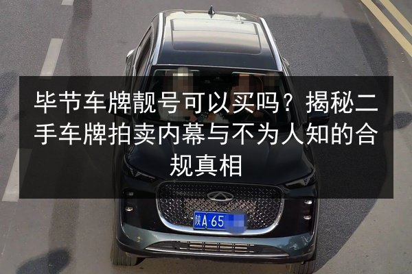 毕节车牌靓号可以买吗？揭秘二手车牌拍卖内幕与不为人知的合规真相 第3张