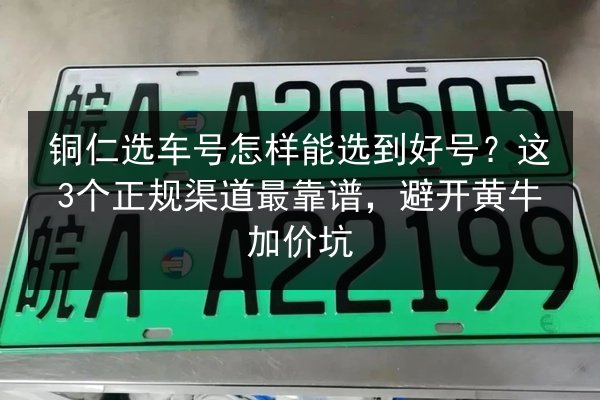 铜仁选车号怎样能选到好号？这3个正规渠道最靠谱，避开黄牛加价坑 第2张