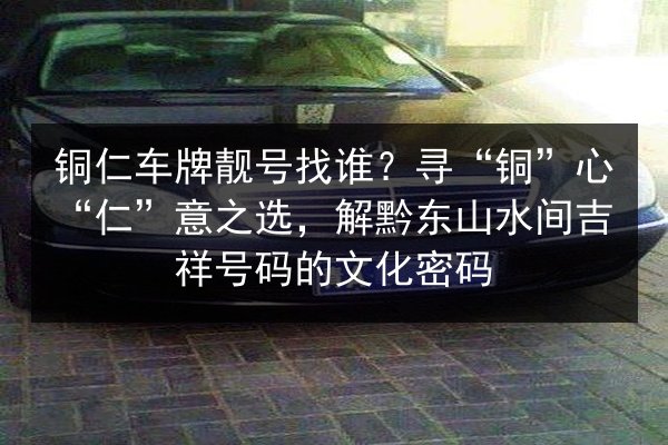 铜仁车牌靓号找谁？寻“铜”心“仁”意之选，解黔东山水间吉祥号码的文化密码 第2张