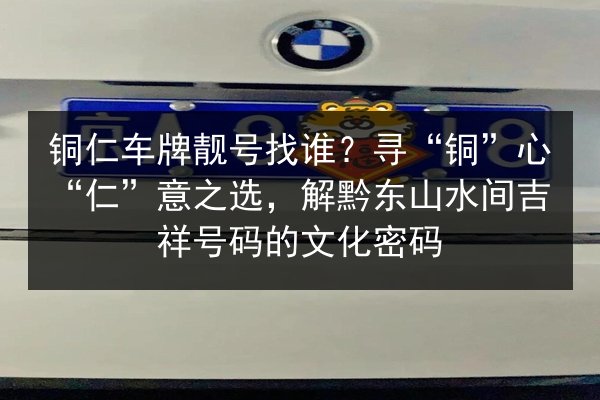 铜仁车牌靓号找谁？寻“铜”心“仁”意之选，解黔东山水间吉祥号码的文化密码 第3张