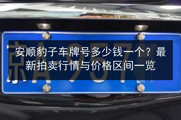 安顺豹子车牌号多少钱一个?最新拍卖行情与价格区间一览 第3张 安顺豹子车牌号多少钱一个?最新拍卖行情与价格区间一览 第3张