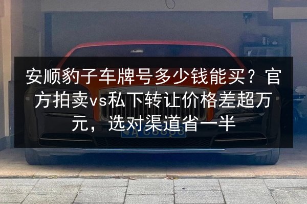 安顺豹子车牌号多少钱能买?官方拍卖vs私下转让价格差超万元,选对渠道省一半 第3张 安顺豹子车牌号多少钱能买?官方拍卖vs私下转让价格差超万元,选对渠道省一半 第3张