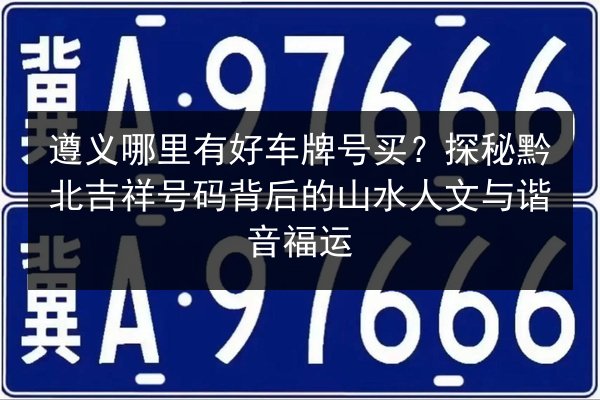 遵义哪里有好车牌号买?探秘黔北吉祥号码背后的山水人文与谐音福运 第3张 遵义哪里有好车牌号买?探秘黔北吉祥号码背后的山水人文与谐音福运 第3张