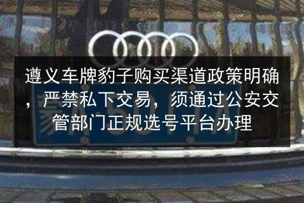 遵义车牌豹子购买渠道政策明确,严禁私下交易,须通过公安交管部门正规选号平台办理 第2张 遵义车牌豹子购买渠道政策明确,严禁私下交易,须通过公安交管部门正规选号平台办理 第2张