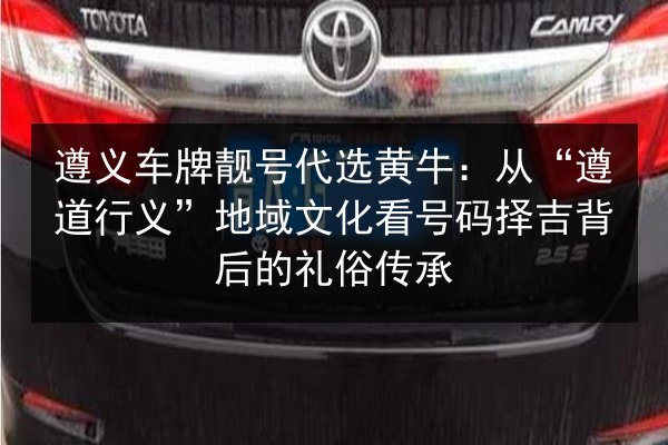 遵义车牌靓号代选黄牛:从“遵道行义”地域文化看号码择吉背后的礼俗传承 第2张 遵义车牌靓号代选黄牛:从“遵道行义”地域文化看号码择吉背后的礼俗传承 第2张