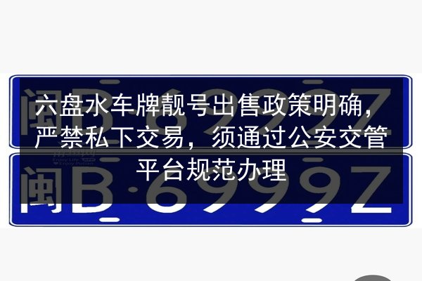 六盘水车牌靓号出售政策明确，严禁私下交易，须通过公安交管平台规范办理 第3张