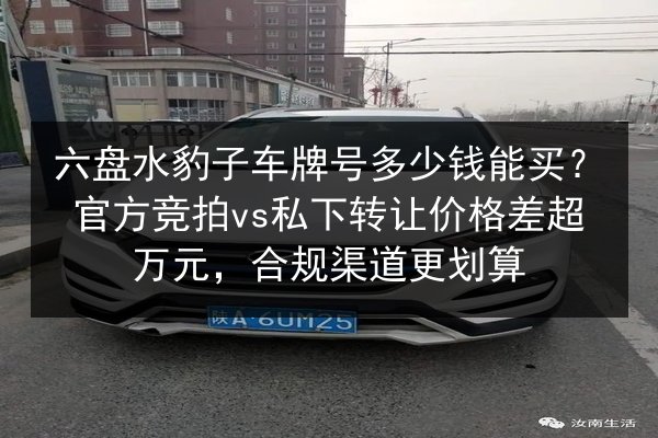 六盘水豹子车牌号多少钱能买?官方竞拍vs私下转让价格差超万元,合规渠道更划算 第2张 六盘水豹子车牌号多少钱能买?官方竞拍vs私下转让价格差超万元,合规渠道更划算 第2张