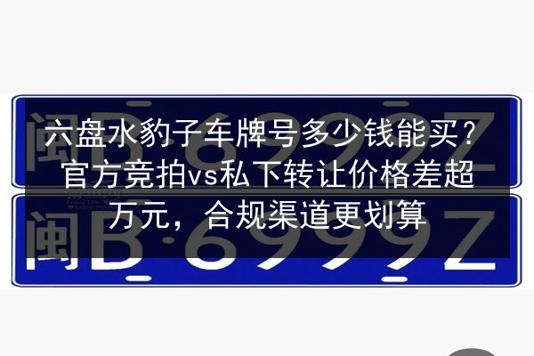 六盘水豹子车牌号多少钱能买?官方竞拍vs私下转让价格差超万元,合规渠道更划算 第3张 六盘水豹子车牌号多少钱能买?官方竞拍vs私下转让价格差超万元,合规渠道更划算 第3张