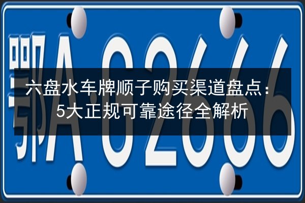 六盘水车牌顺子购买渠道盘点：5大正规可靠途径全解析 第2张