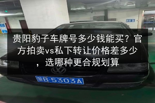 贵阳豹子车牌号多少钱能买?官方拍卖vs私下转让价格差多少,选哪种更合规划算 第2张 贵阳豹子车牌号多少钱能买?官方拍卖vs私下转让价格差多少,选哪种更合规划算 第2张
