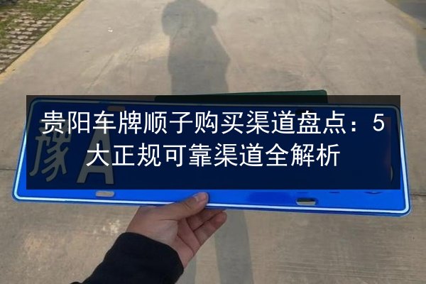 贵阳车牌顺子购买渠道盘点:5大正规可靠渠道全解析 第2张 贵阳车牌顺子购买渠道盘点:5大正规可靠渠道全解析 第2张