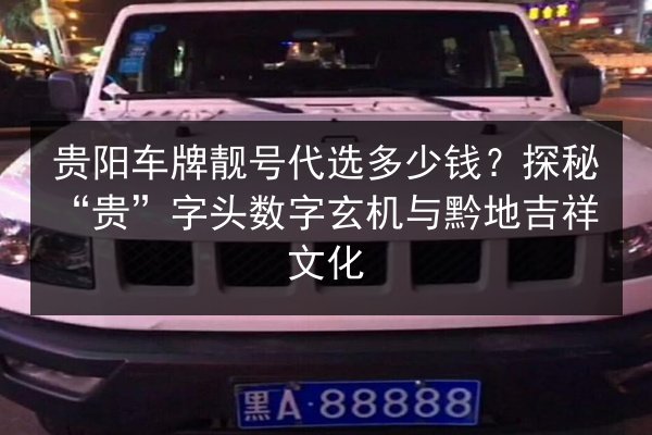贵阳车牌靓号代选多少钱？探秘“贵”字头数字玄机与黔地吉祥文化 第2张