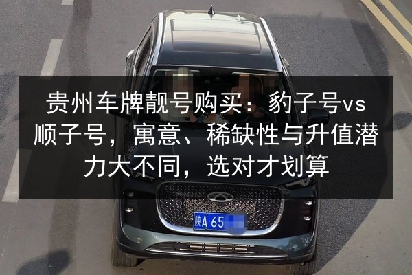 贵州车牌靓号购买：豹子号vs顺子号，寓意、稀缺性与升值潜力大不同，选对才划算 第2张