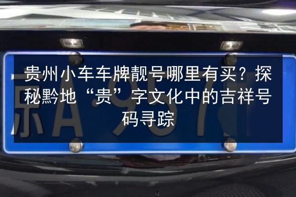 贵州小车车牌靓号哪里有买？探秘黔地“贵”字文化中的吉祥号码寻踪 第2张