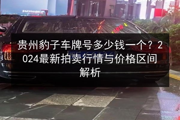 贵州豹子车牌号多少钱一个?2024最新拍卖行情与价格区间解析 第3张 贵州豹子车牌号多少钱一个?2024最新拍卖行情与价格区间解析 第3张
