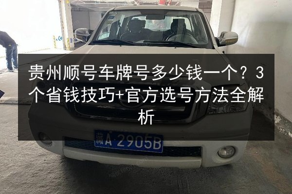 贵州顺号车牌号多少钱一个?3个省钱技巧+官方选号方法全解析 第3张 贵州顺号车牌号多少钱一个?3个省钱技巧+官方选号方法全解析 第3张