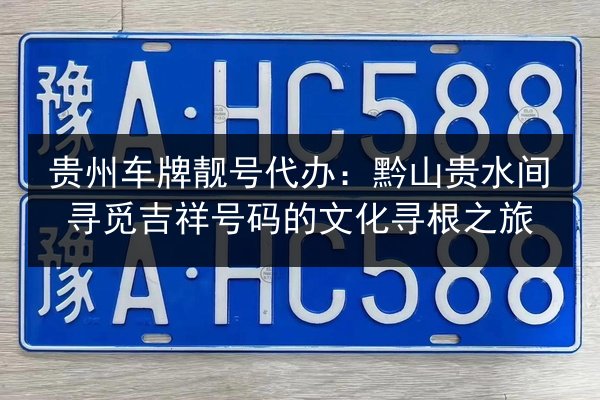 贵州车牌靓号代办：黔山贵水间寻觅吉祥号码的文化寻根之旅 第2张