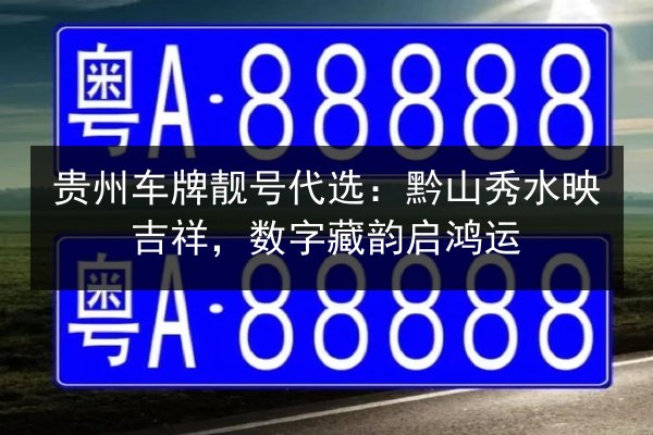 贵州车牌靓号代选：黔山秀水映吉祥，数字藏韵启鸿运 第2张
