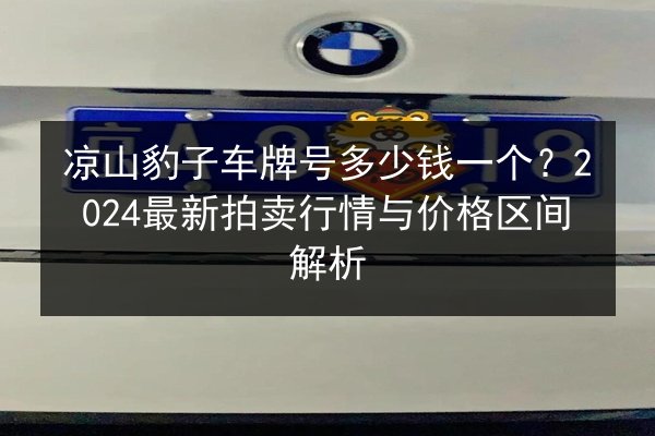 凉山豹子车牌号多少钱一个?2024最新拍卖行情与价格区间解析 第3张 凉山豹子车牌号多少钱一个?2024最新拍卖行情与价格区间解析 第3张