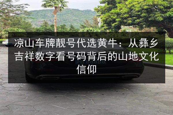 凉山车牌靓号代选黄牛:从彝乡吉祥数字看号码背后的山地文化信仰 第3张 凉山车牌靓号代选黄牛:从彝乡吉祥数字看号码背后的山地文化信仰 第3张