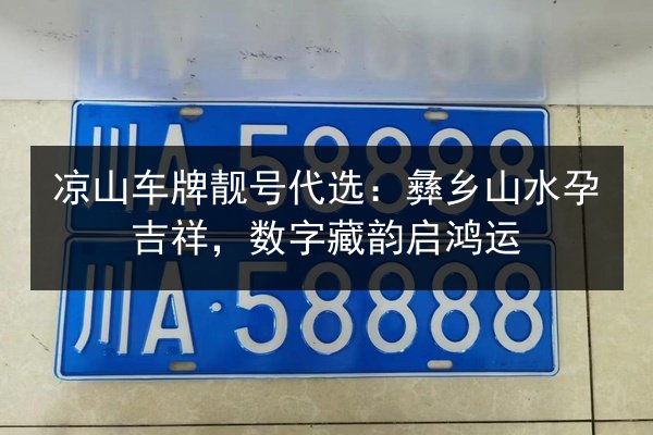 凉山车牌靓号代选：彝乡山水孕吉祥，数字藏韵启鸿运 第3张