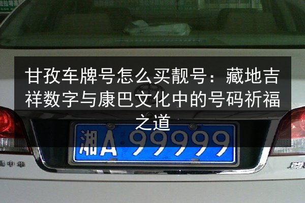 甘孜车牌号怎么买靓号:藏地吉祥数字与康巴文化中的号码祈福之道 第2张 甘孜车牌号怎么买靓号:藏地吉祥数字与康巴文化中的号码祈福之道 第2张