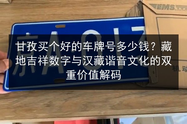 甘孜买个好的车牌号多少钱？藏地吉祥数字与汉藏谐音文化的双重价值解码 第2张