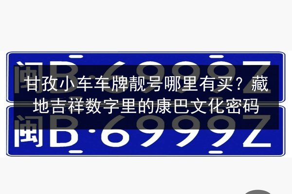 甘孜小车车牌靓号哪里有买?藏地吉祥数字里的康巴文化密码 第3张 甘孜小车车牌靓号哪里有买?藏地吉祥数字里的康巴文化密码 第3张