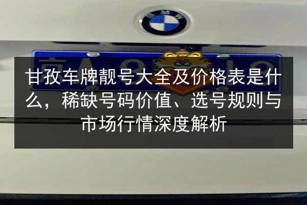 甘孜车牌靓号大全及价格表是什么,稀缺号码价值、选号规则与市场行情深度解析 第3张 甘孜车牌靓号大全及价格表是什么,稀缺号码价值、选号规则与市场行情深度解析 第3张