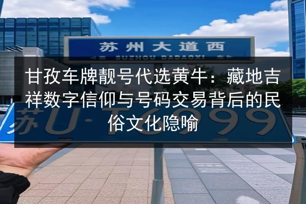 甘孜车牌靓号代选黄牛：藏地吉祥数字信仰与号码交易背后的民俗文化隐喻 第2张