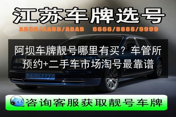 阿坝车牌靓号哪里有买?车管所预约+二手车市场淘号最靠谱 第2张 阿坝车牌靓号哪里有买?车管所预约+二手车市场淘号最靠谱 第2张