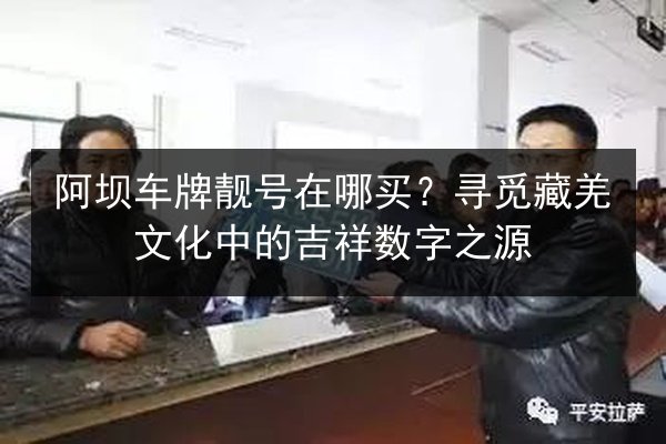 阿坝车牌靓号在哪买?寻觅藏羌文化中的吉祥数字之源 第2张 阿坝车牌靓号在哪买?寻觅藏羌文化中的吉祥数字之源 第2张