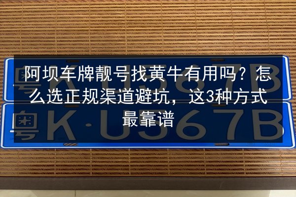 阿坝车牌靓号找黄牛有用吗？怎么选正规渠道避坑，这3种方式最靠谱 第2张