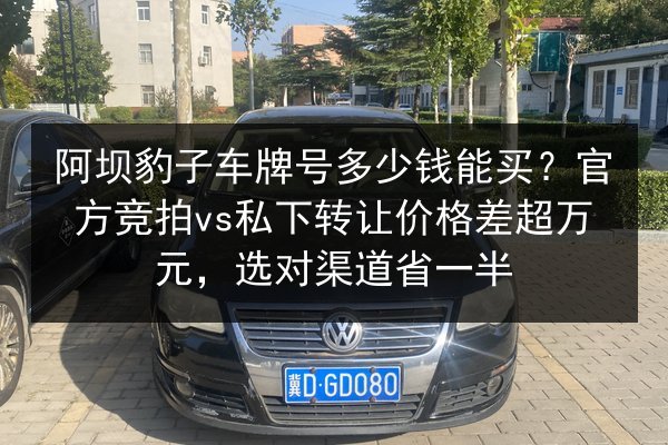 阿坝豹子车牌号多少钱能买?官方竞拍vs私下转让价格差超万元,选对渠道省一半 第3张 阿坝豹子车牌号多少钱能买?官方竞拍vs私下转让价格差超万元,选对渠道省一半 第3张